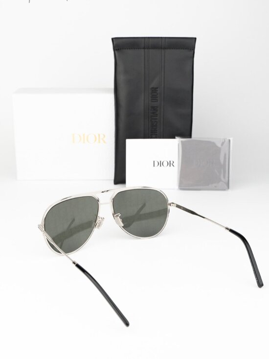 Dior Women Sunglasses Silver Blue Grey Mirror Pilot DIORESSENTIAL A2U F0A8 NEW